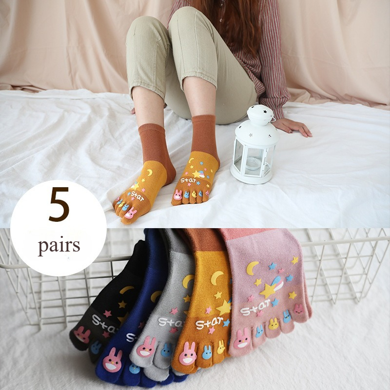 5 Pairs Five-finger Socks Wome - огляд і ціна Toe Sock Split