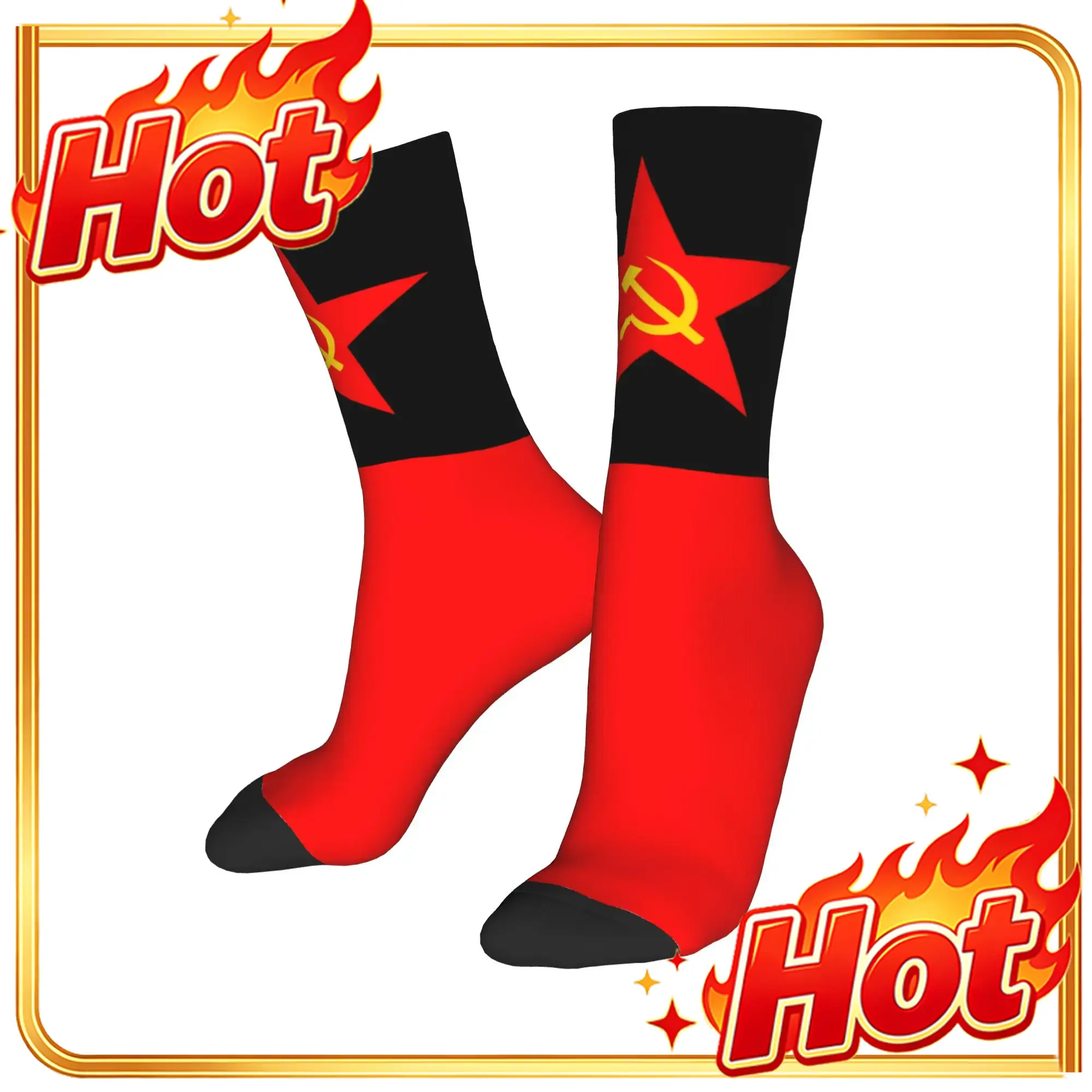 Russian Flag Custom Hammer  Si - огляд і ціна Dress Sock Men
