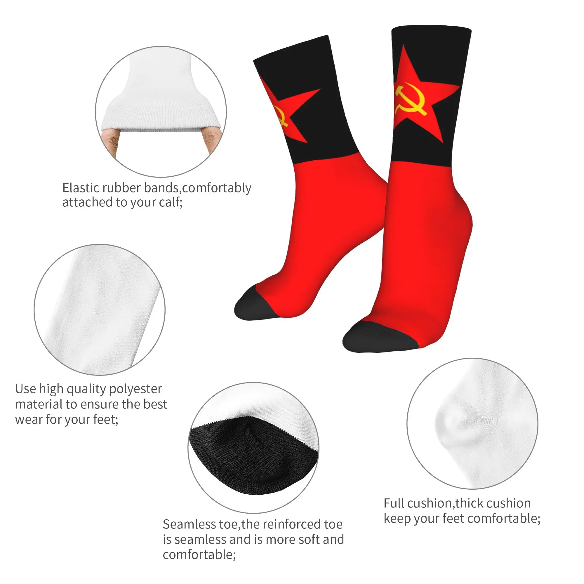 Russian Flag Custom Hammer  Si - огляд і ціна Dress Sock Men